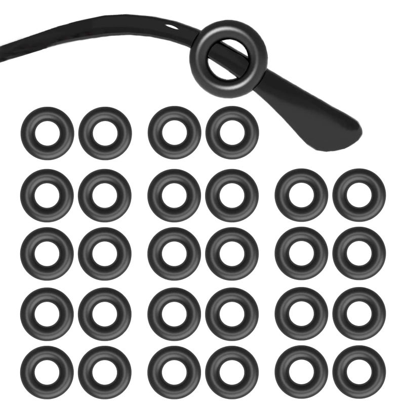 SMARTTOP 14 Pairs Eyeglass Ear Grips Sleeve Holder-Eyeglasses Ear Hooks -Comfort Anti-Slip glasses ear grip-For Kids and Adults Sunglasses, Reading Glasses, Sport Eyewear (Black) - Image 1